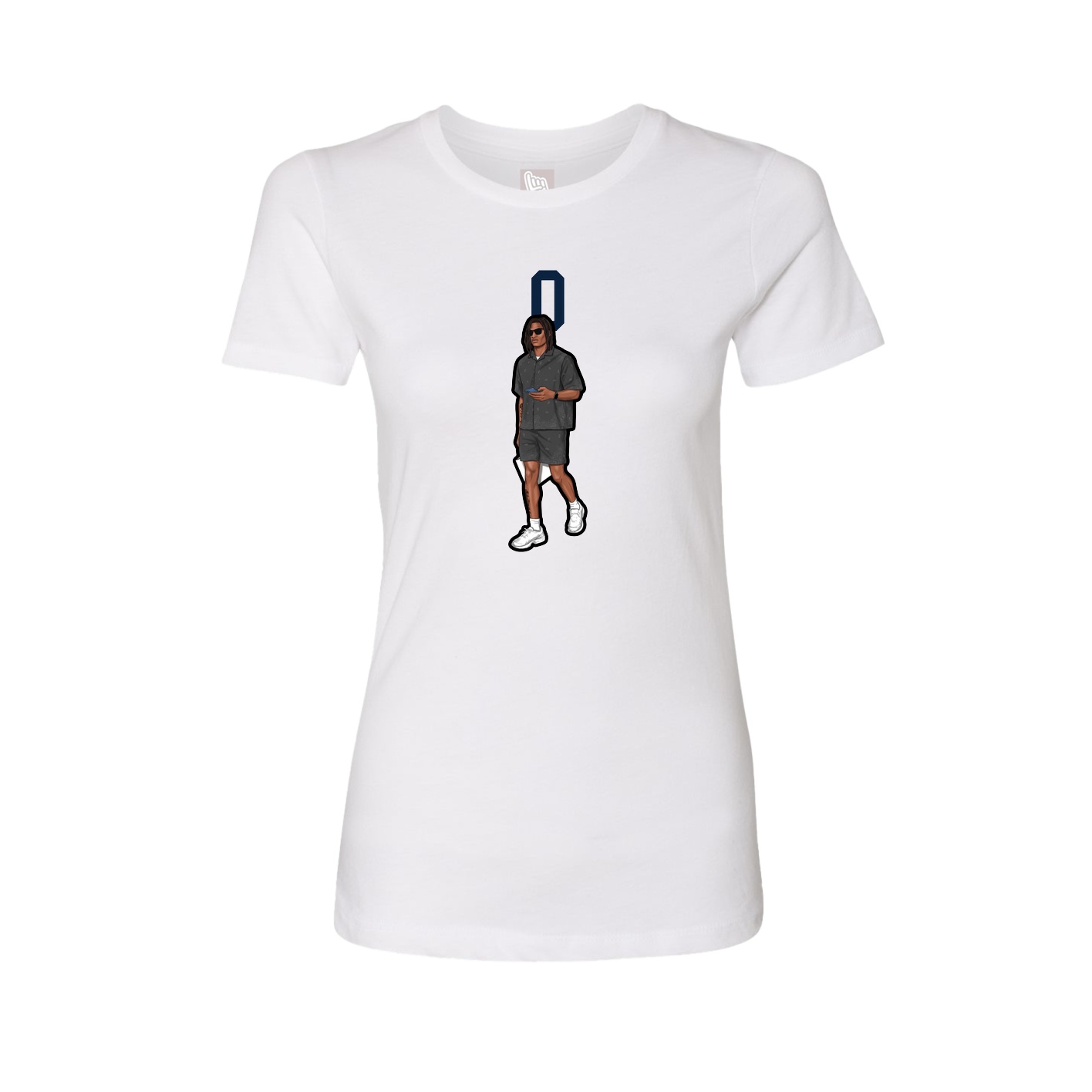 Fitted Women's Tee — Number Top in White