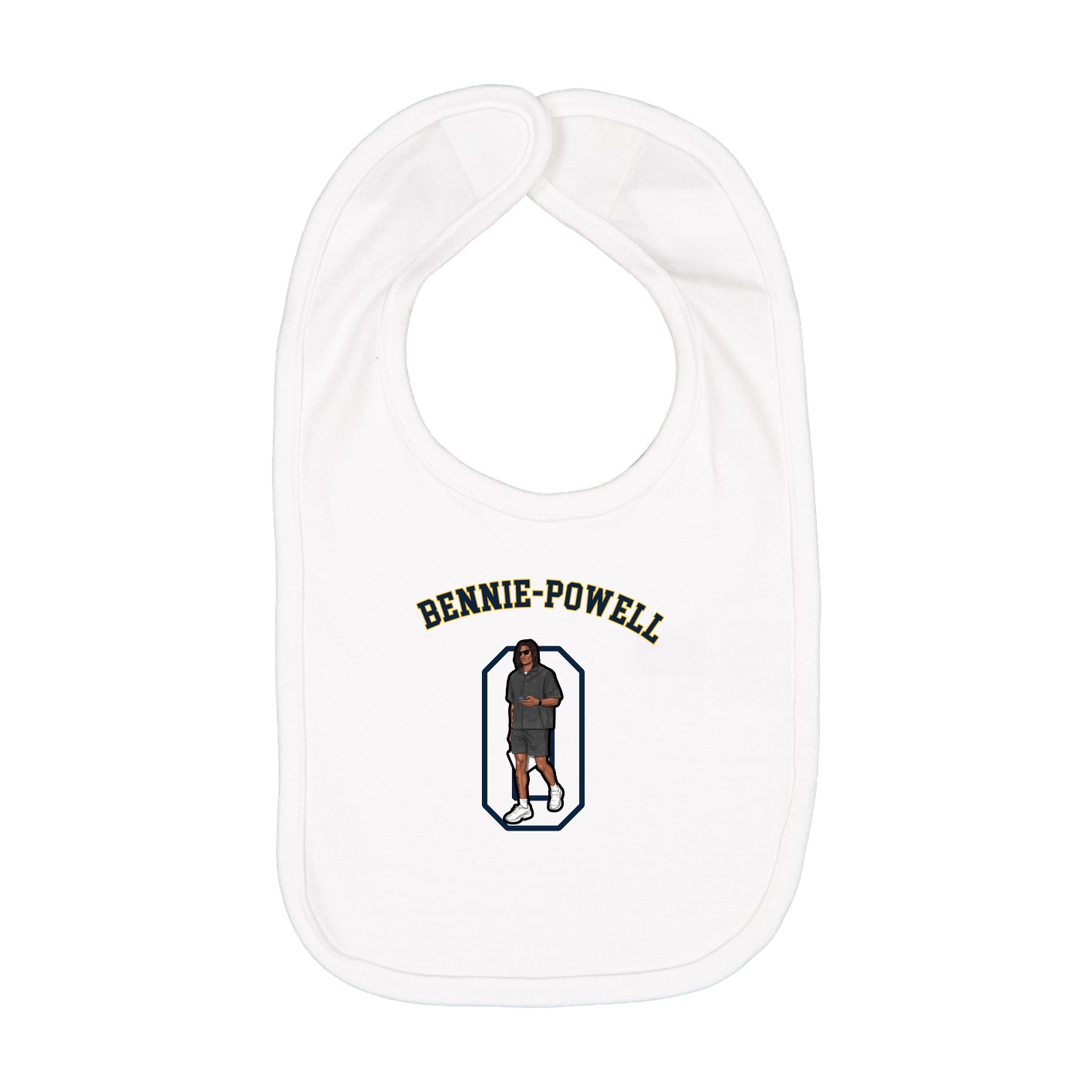 Infant Bib — Shirsey Arch in White