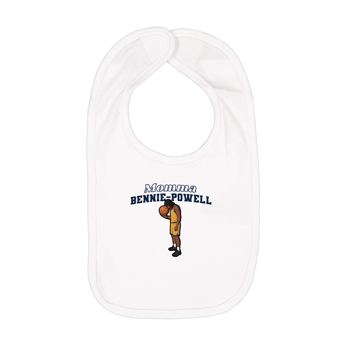 Infant Bib — Mothers Day Block in White