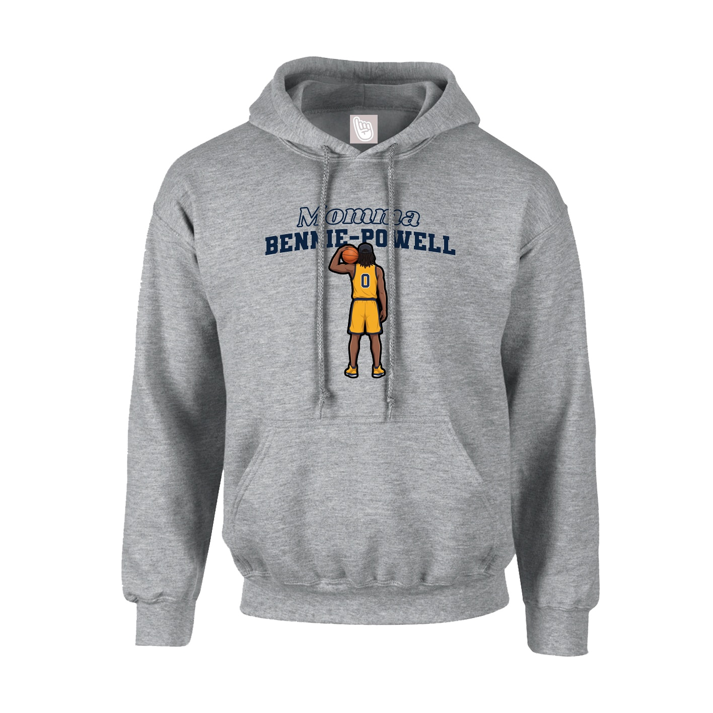 Youth Hoodie — Mothers Day Block in Grey
