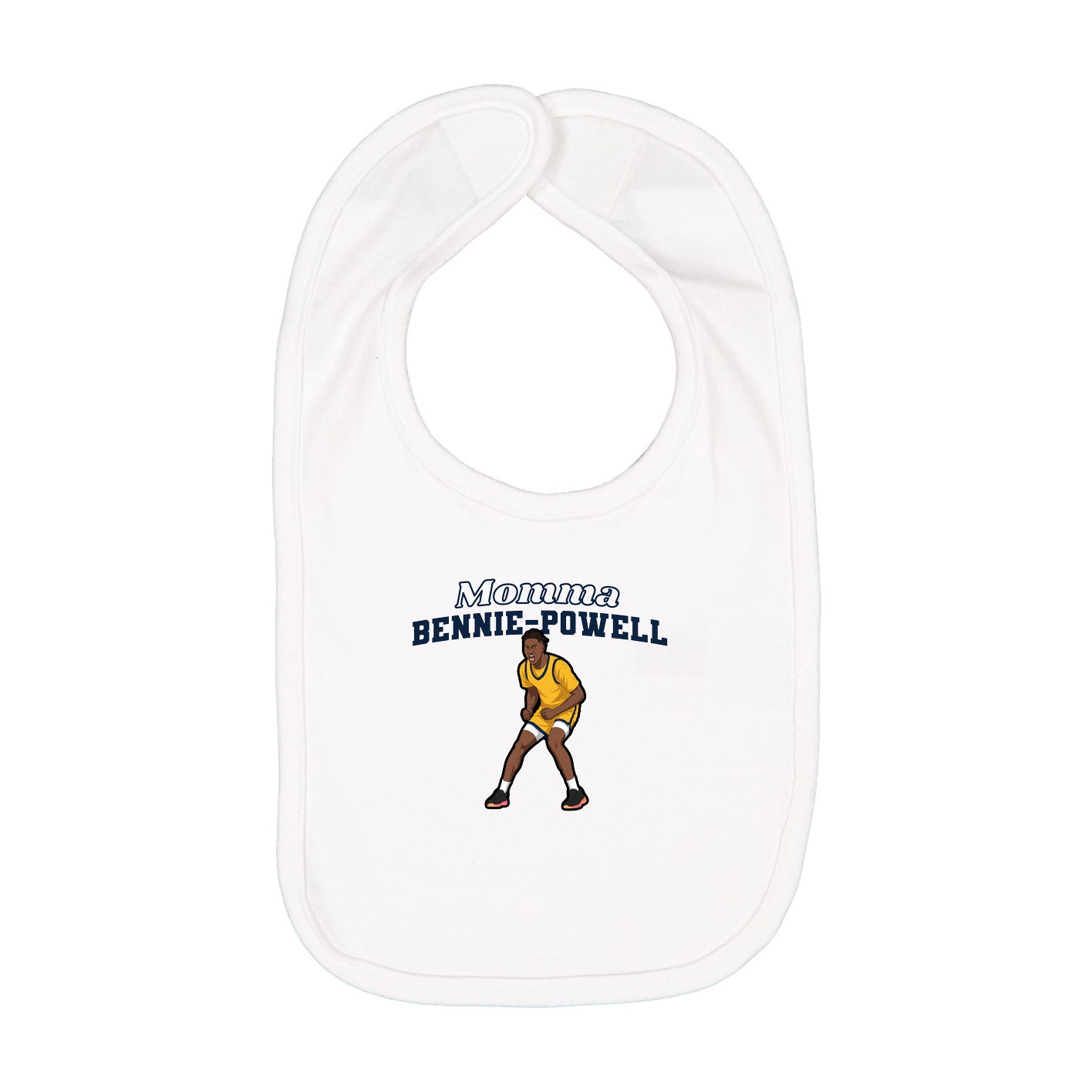 Infant Bib — Mothers Day Block in White