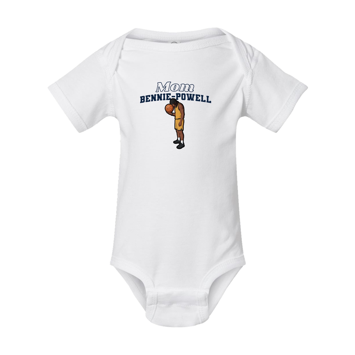 Baby Onesie — Mothers Day Block in White