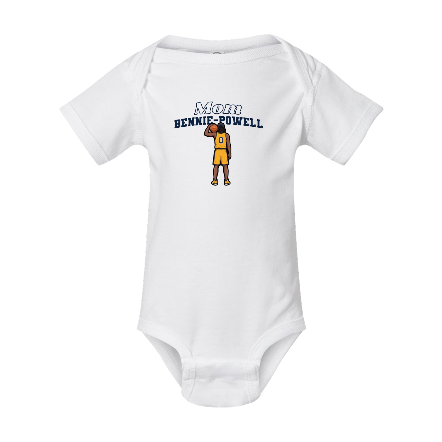 Baby Onesie — Mothers Day Block in White