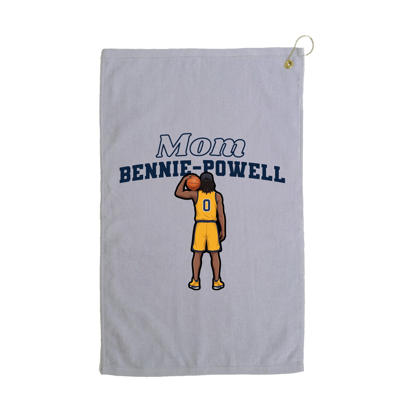 Golf Towel — Mothers Day Block in Grey