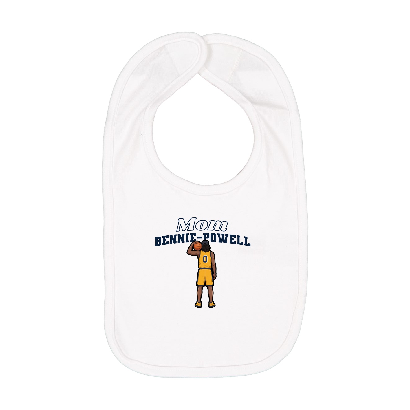 Infant Bib — Mothers Day Block in White