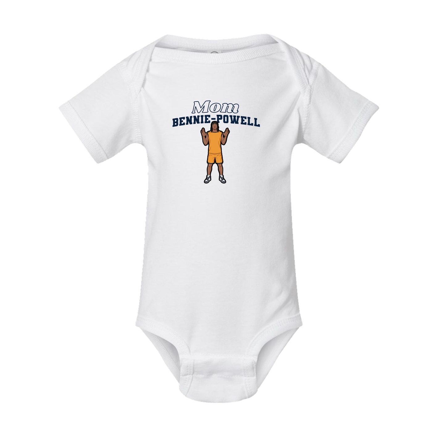 Baby Onesie — Mothers Day Block in White