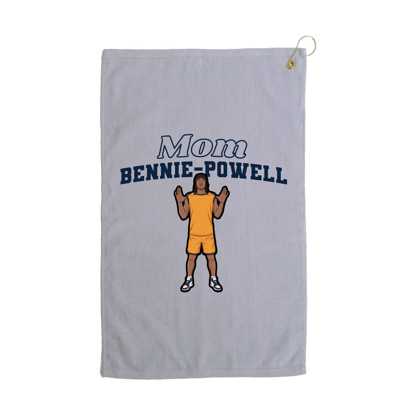 Golf Towel — Mothers Day Block in Grey