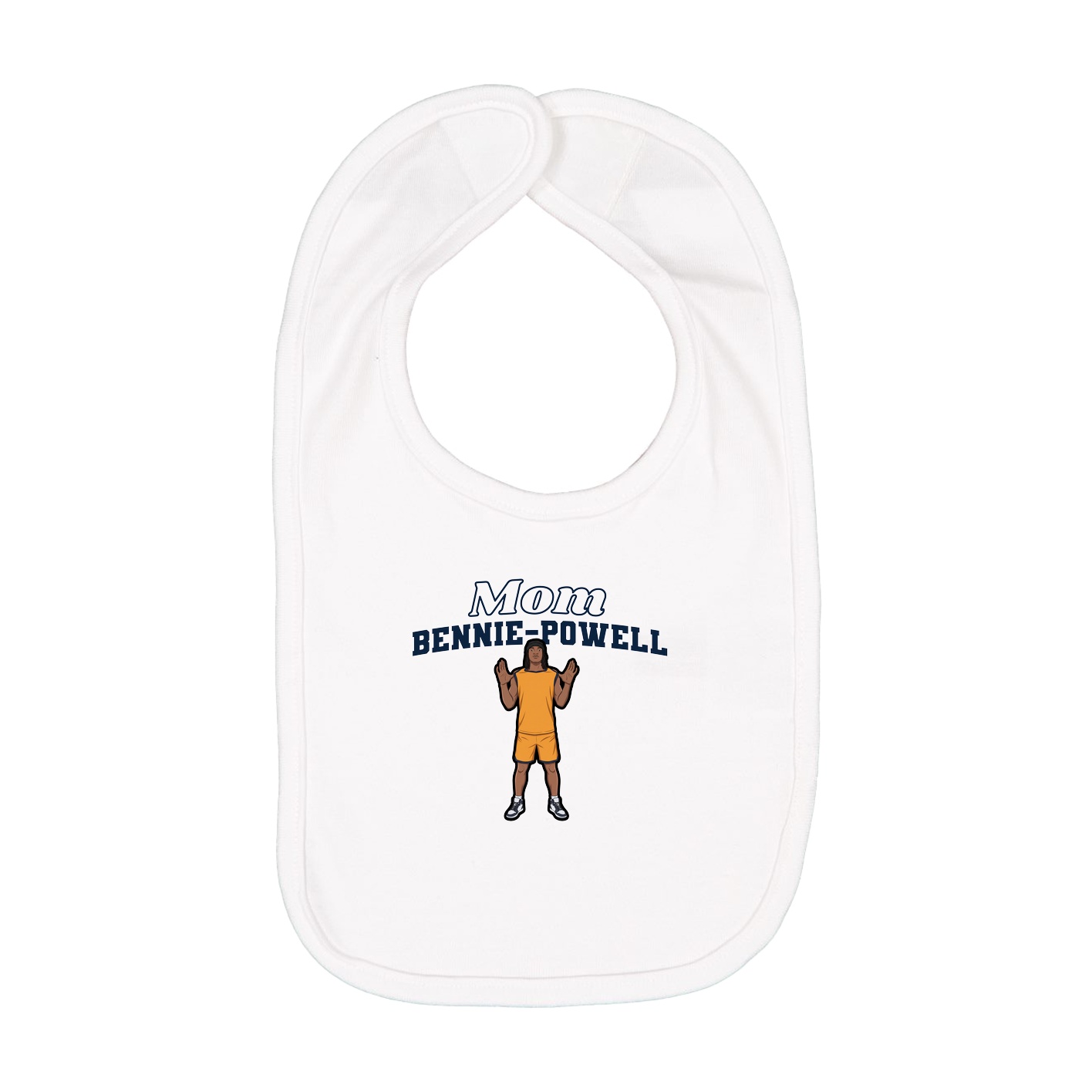 Infant Bib — Mothers Day Block in White