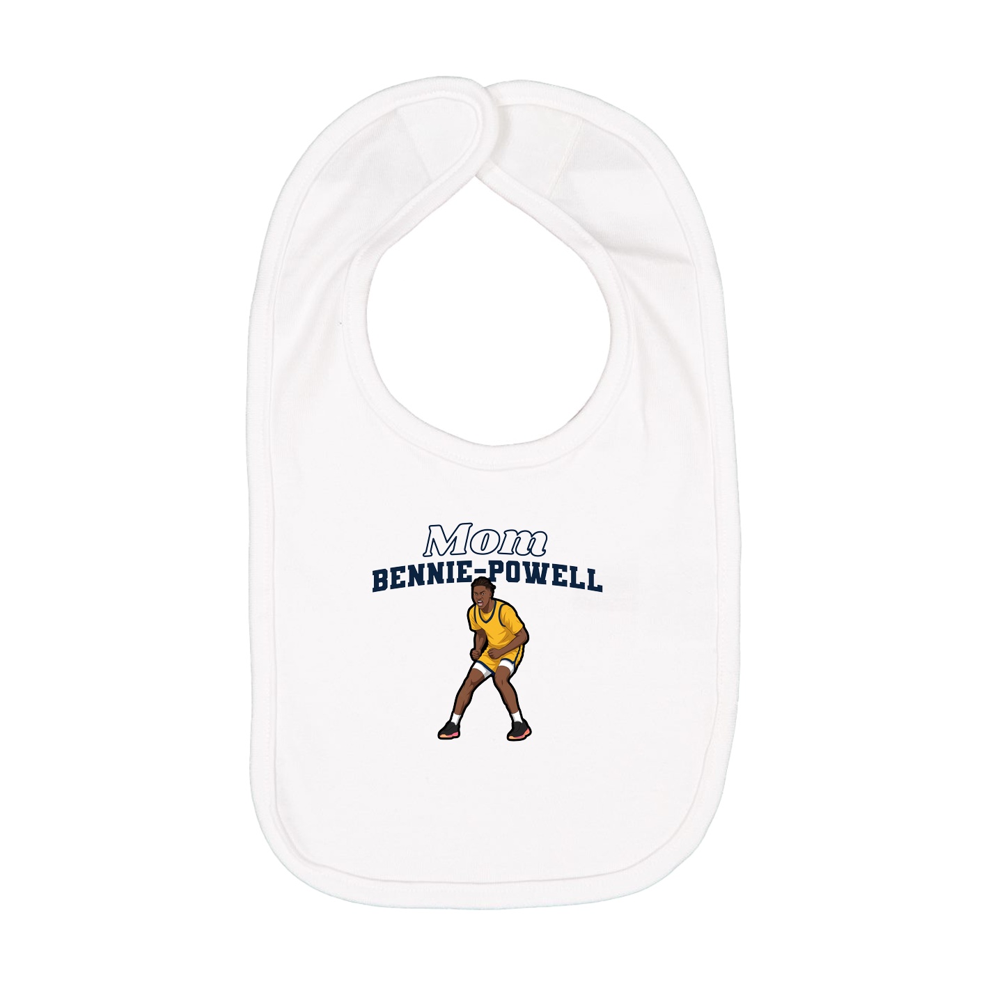 Infant Bib — Mothers Day Block in White