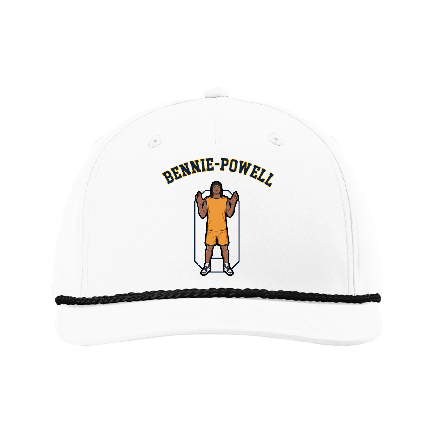 Five-Panel Classic Rope Cap — Shirsey Arch in White