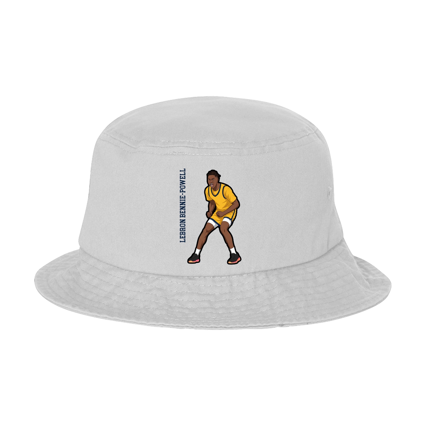 Bucket Cap — Name Vertical in White
