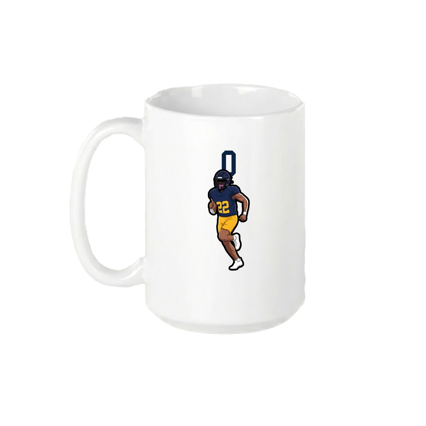 15oz Coffee Mug — Number Top in White