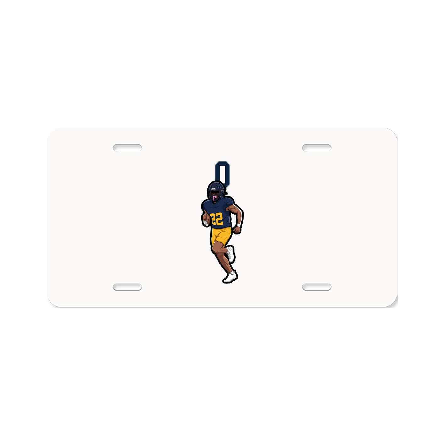 License Plate — Number Top in Classic