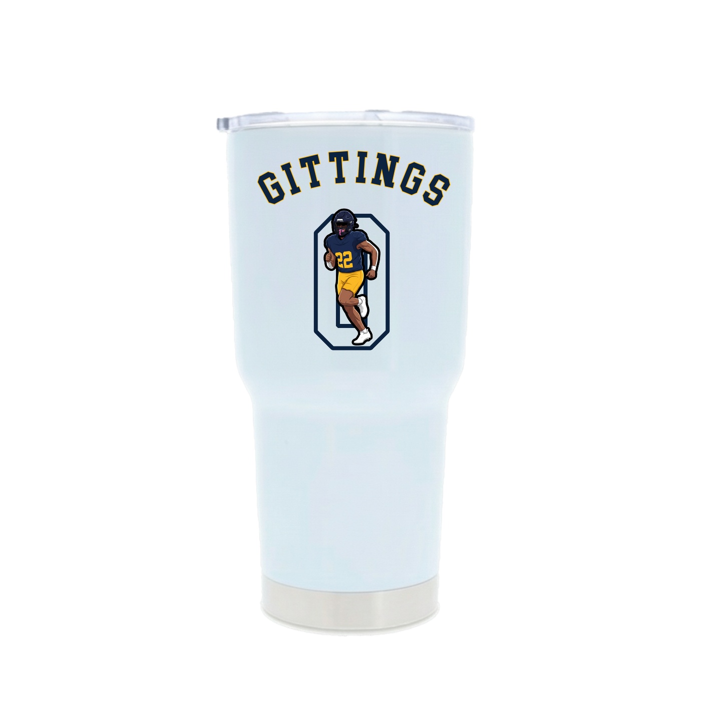 30oz Stainless Steel Tumbler — Shirsey Arch in White