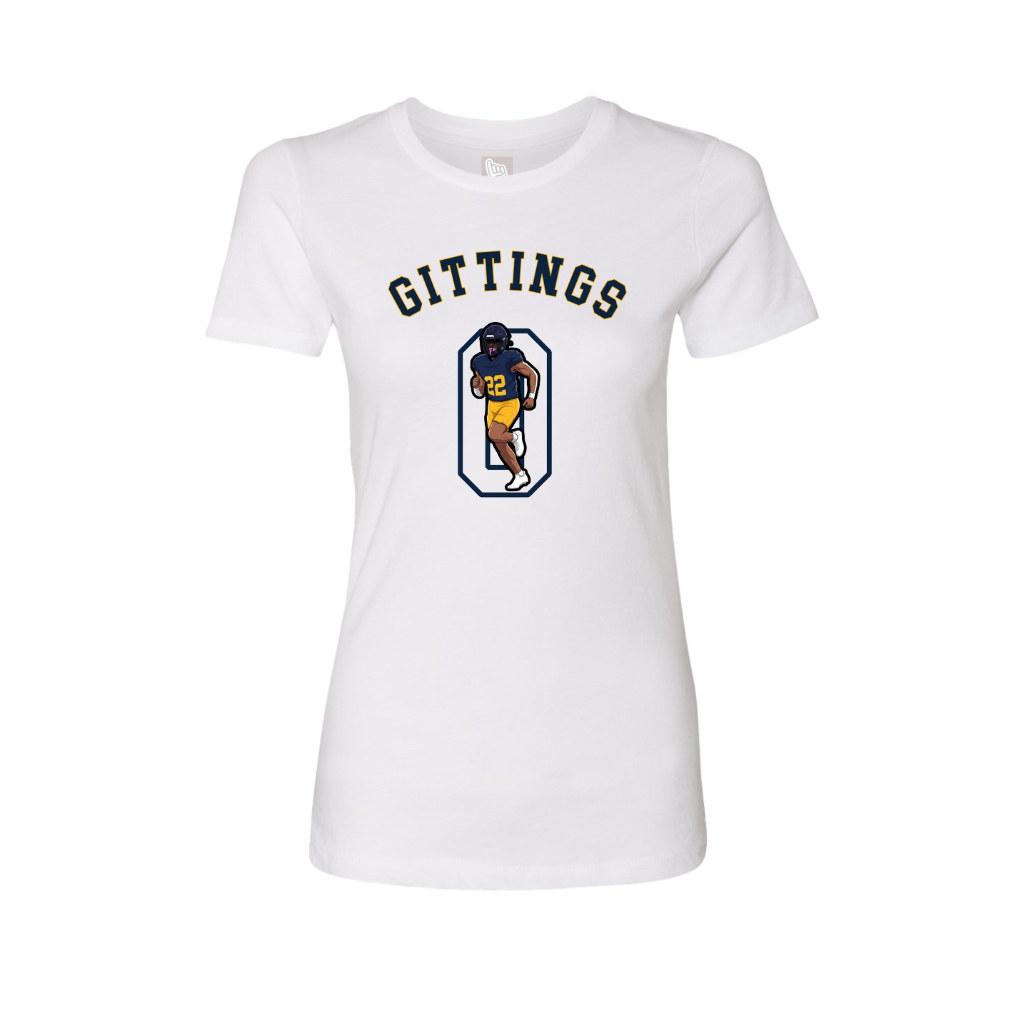 Fitted Women's Tee — Shirsey Arch in White