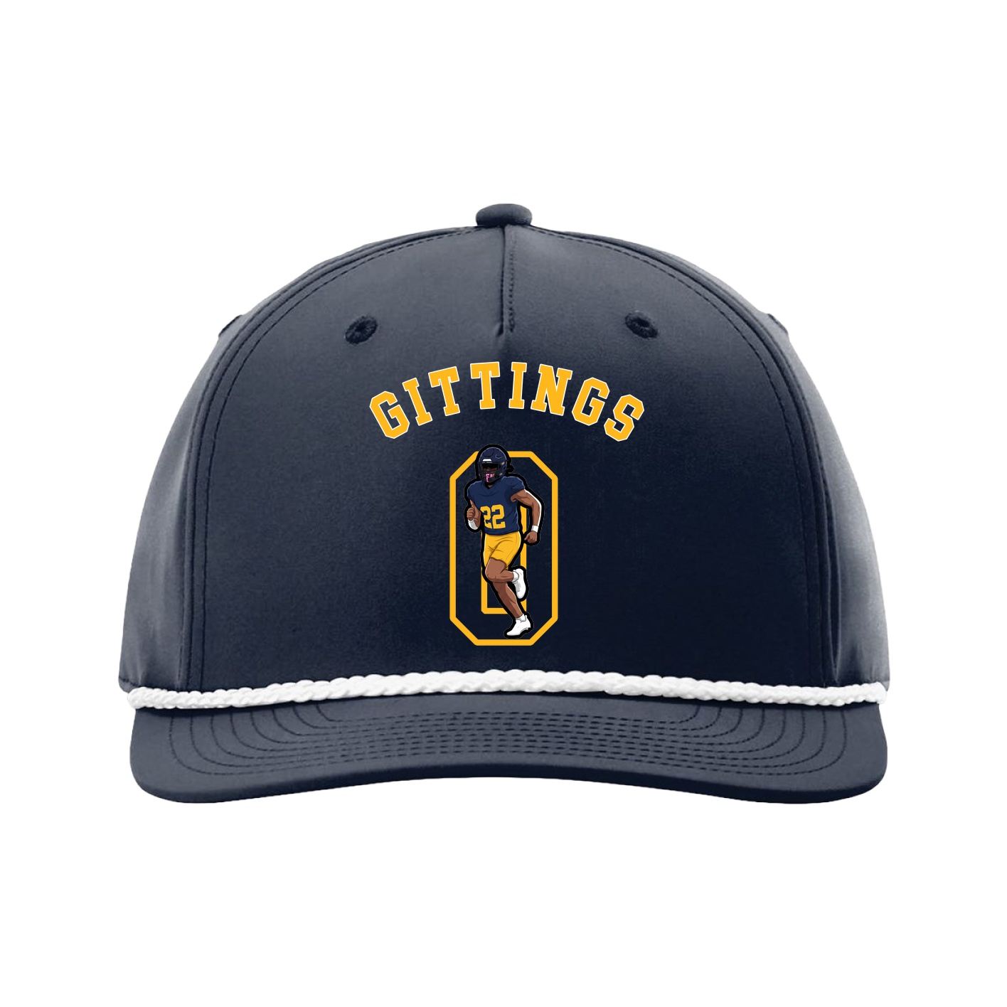 Five-Panel Classic Rope Cap — Shirsey Arch in Navy