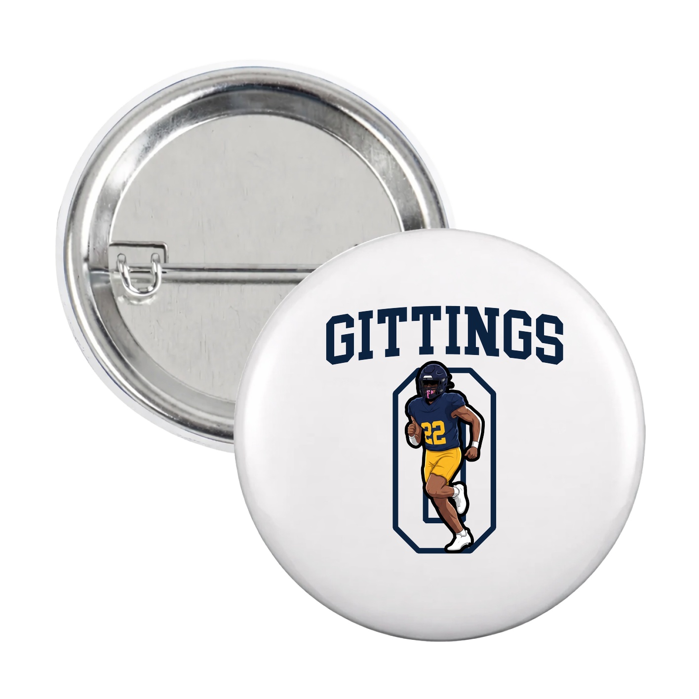 Game Day Button — Shirsey in White