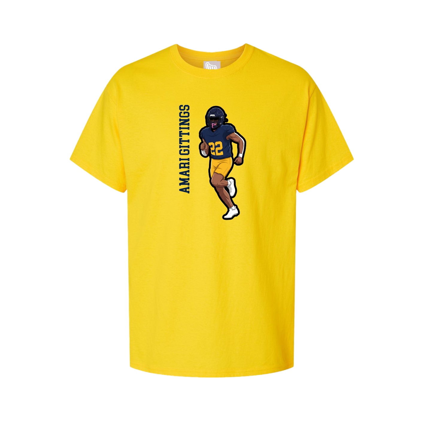 Tee — Name Vertical in Gold