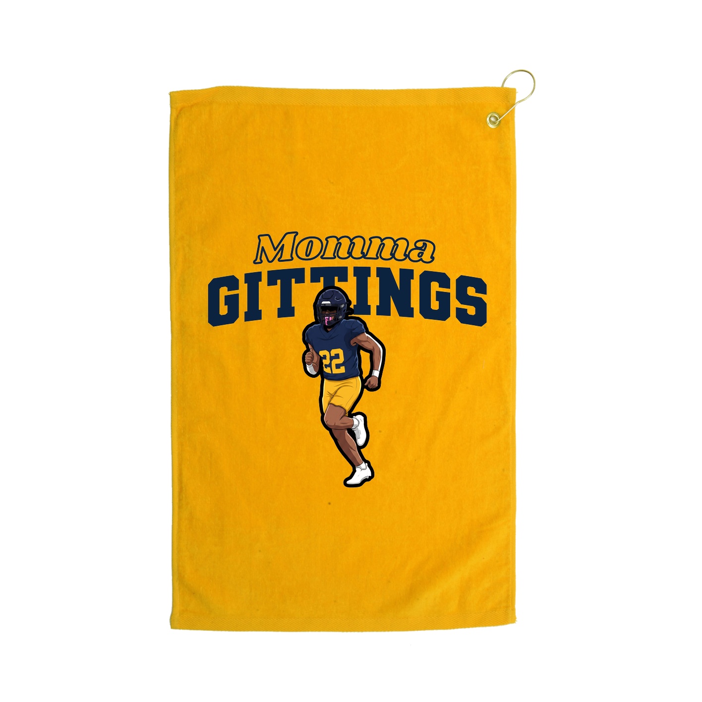 Golf Towel — Mothers Day Block in Gold