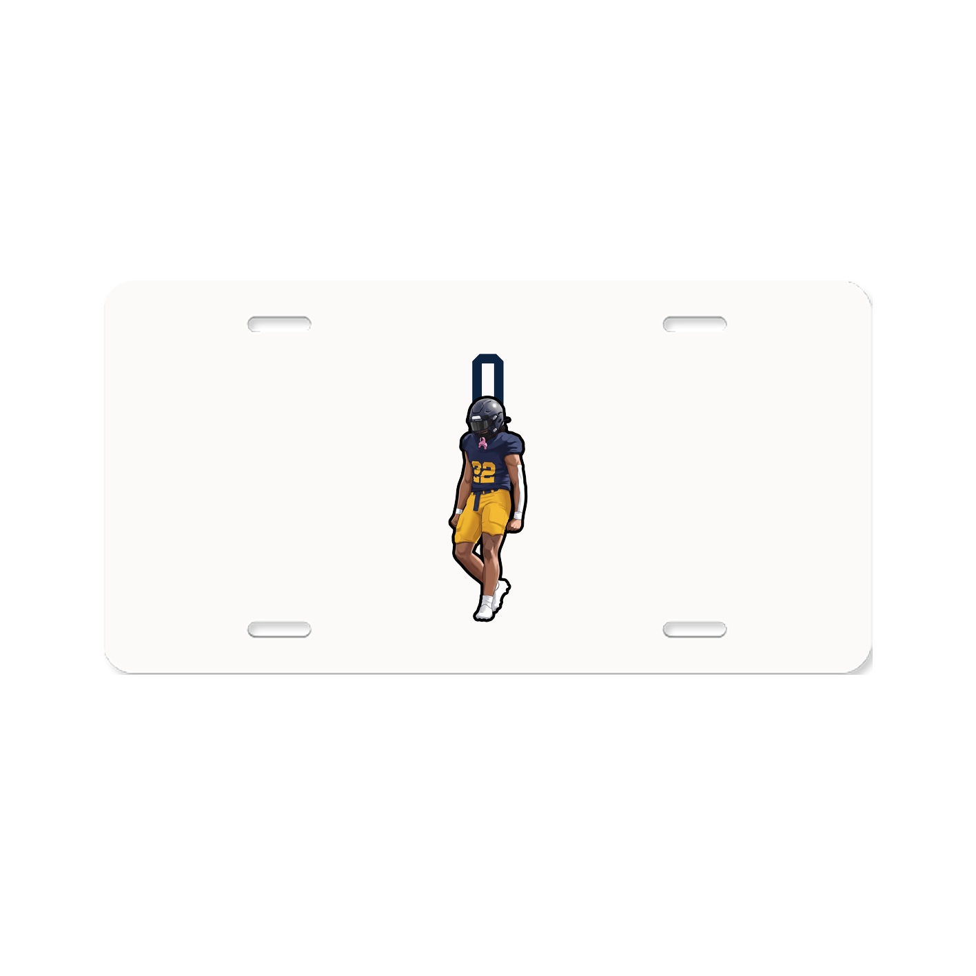 License Plate — Number Top in Classic