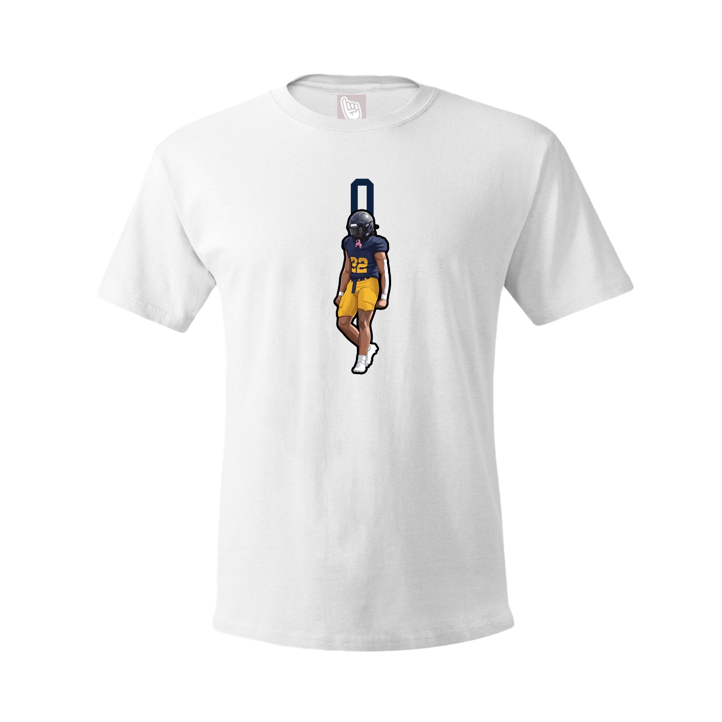 Youth Tee — Number Top in White