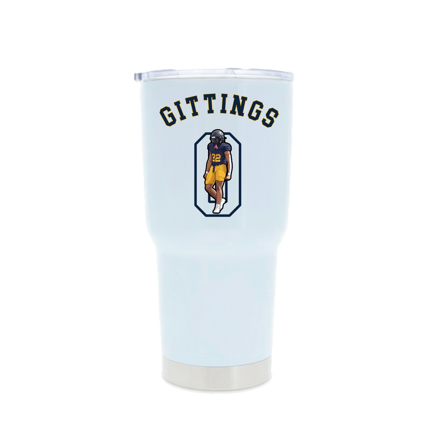30oz Stainless Steel Tumbler — Shirsey Arch in White