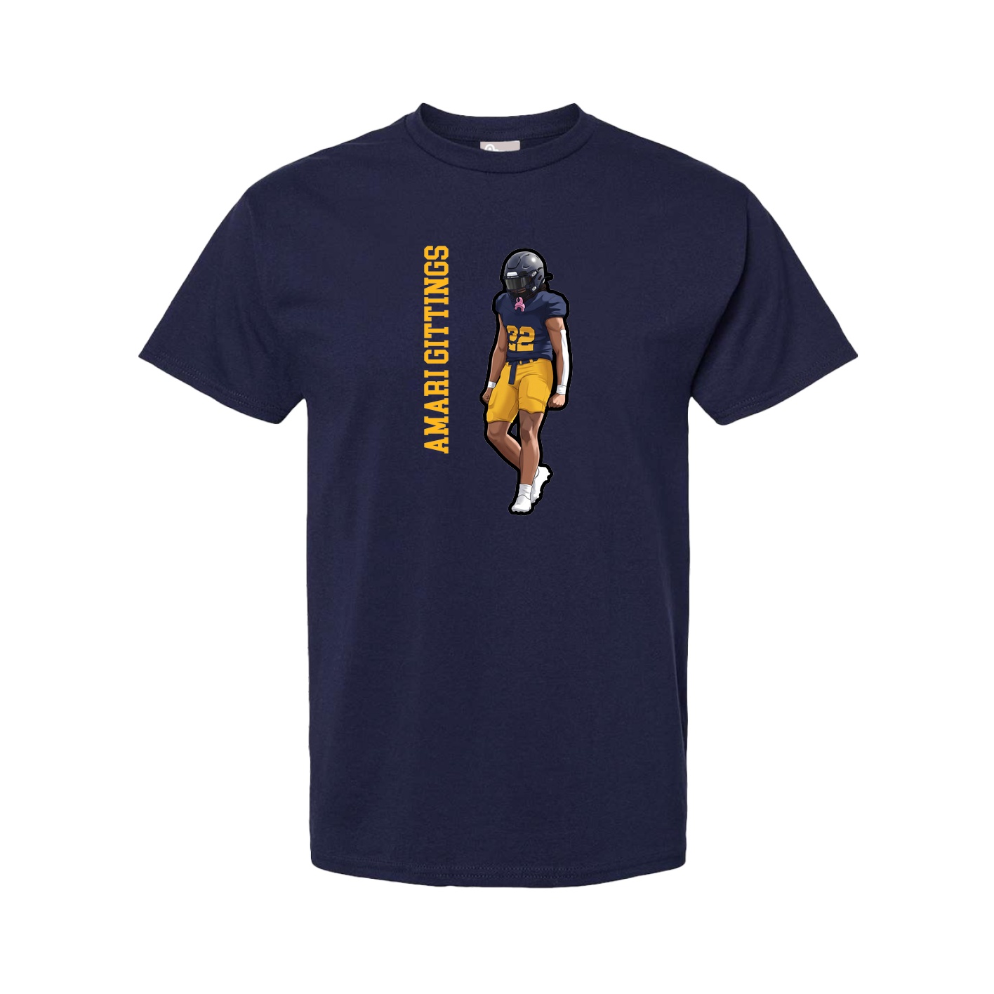 Tee — Name Vertical in Navy