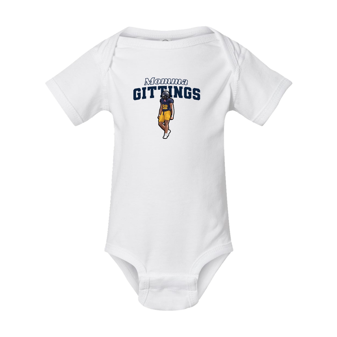 Baby Onesie — Mothers Day Block in White