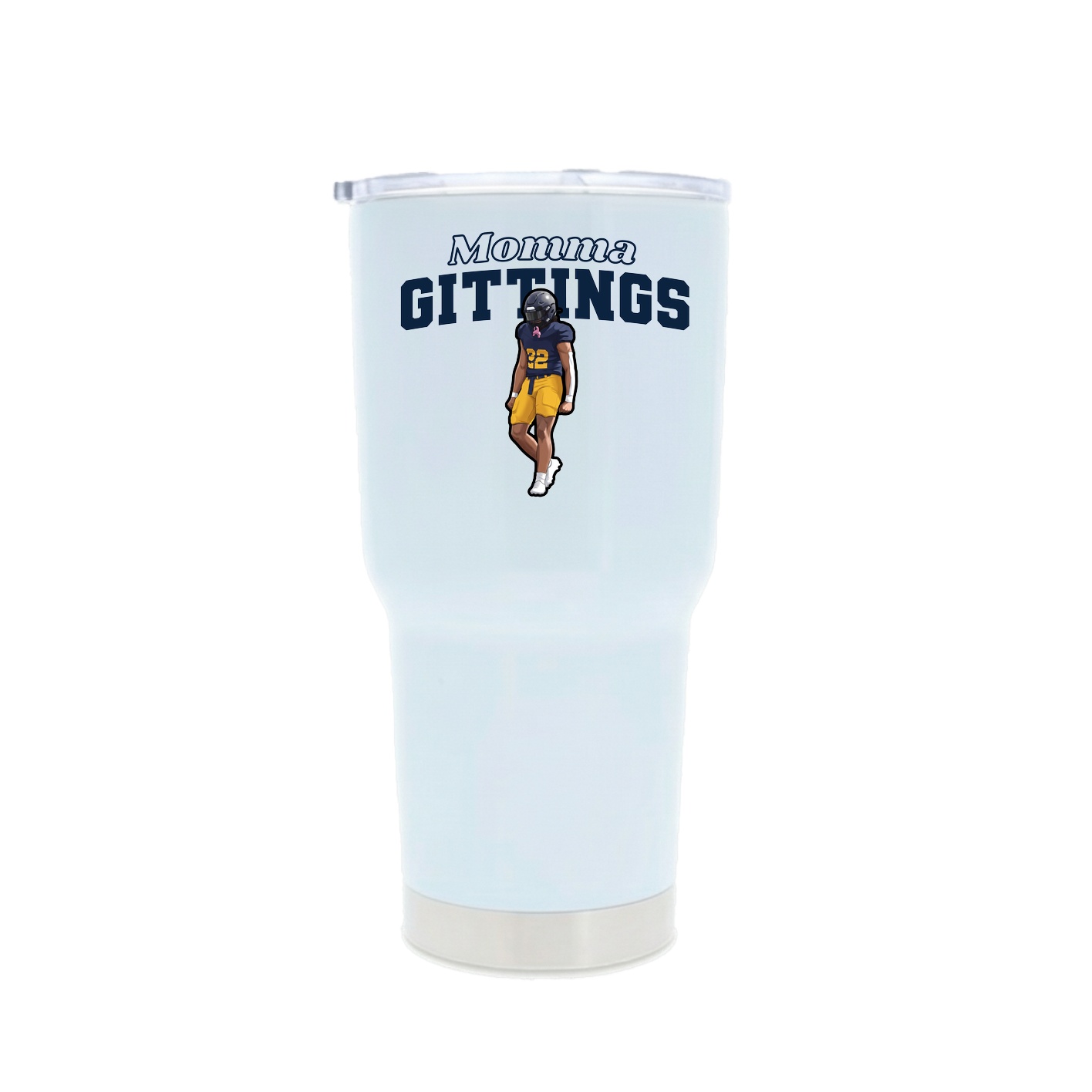 30oz Stainless Steel Tumbler — Mothers Day Block in White