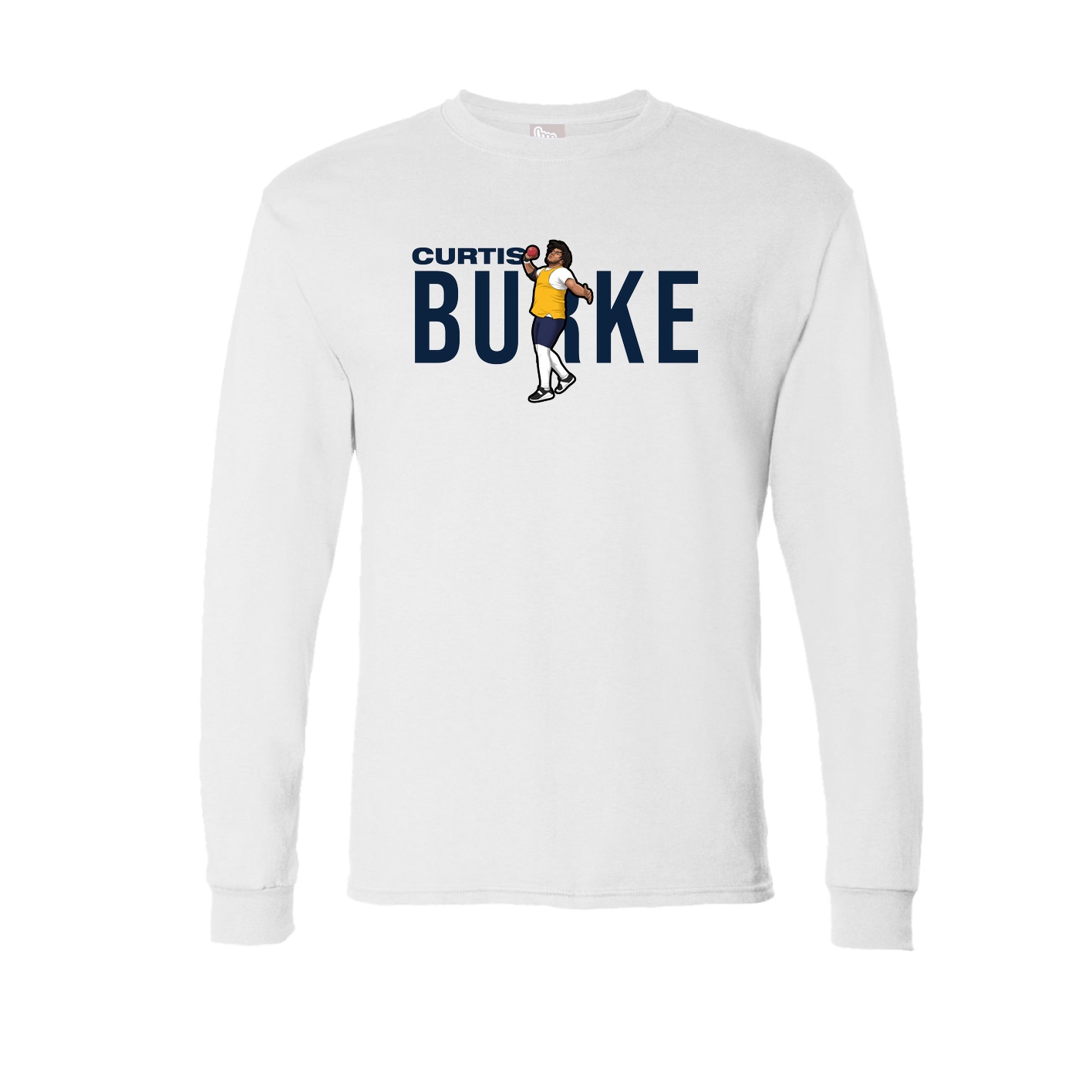 Long Sleeve Tee — Player Name in White