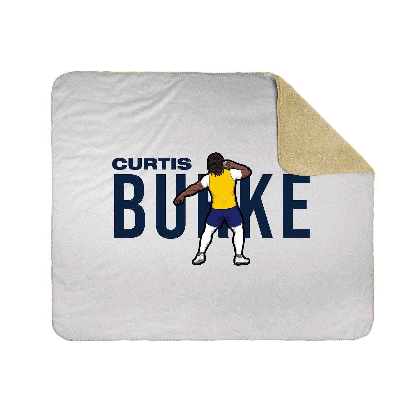 Throw Blanket — Player Name in White