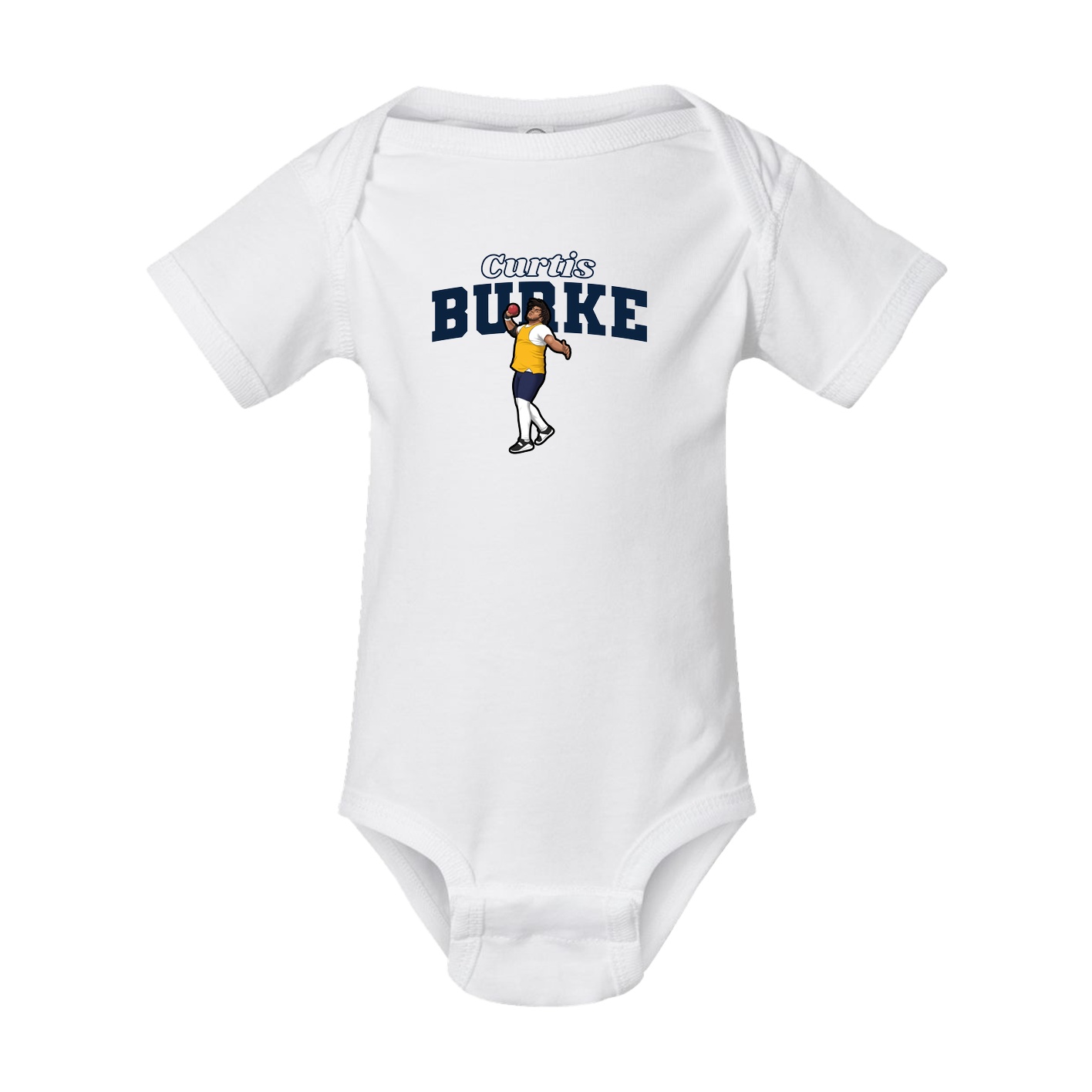 Baby Onesie — Name Arch in White