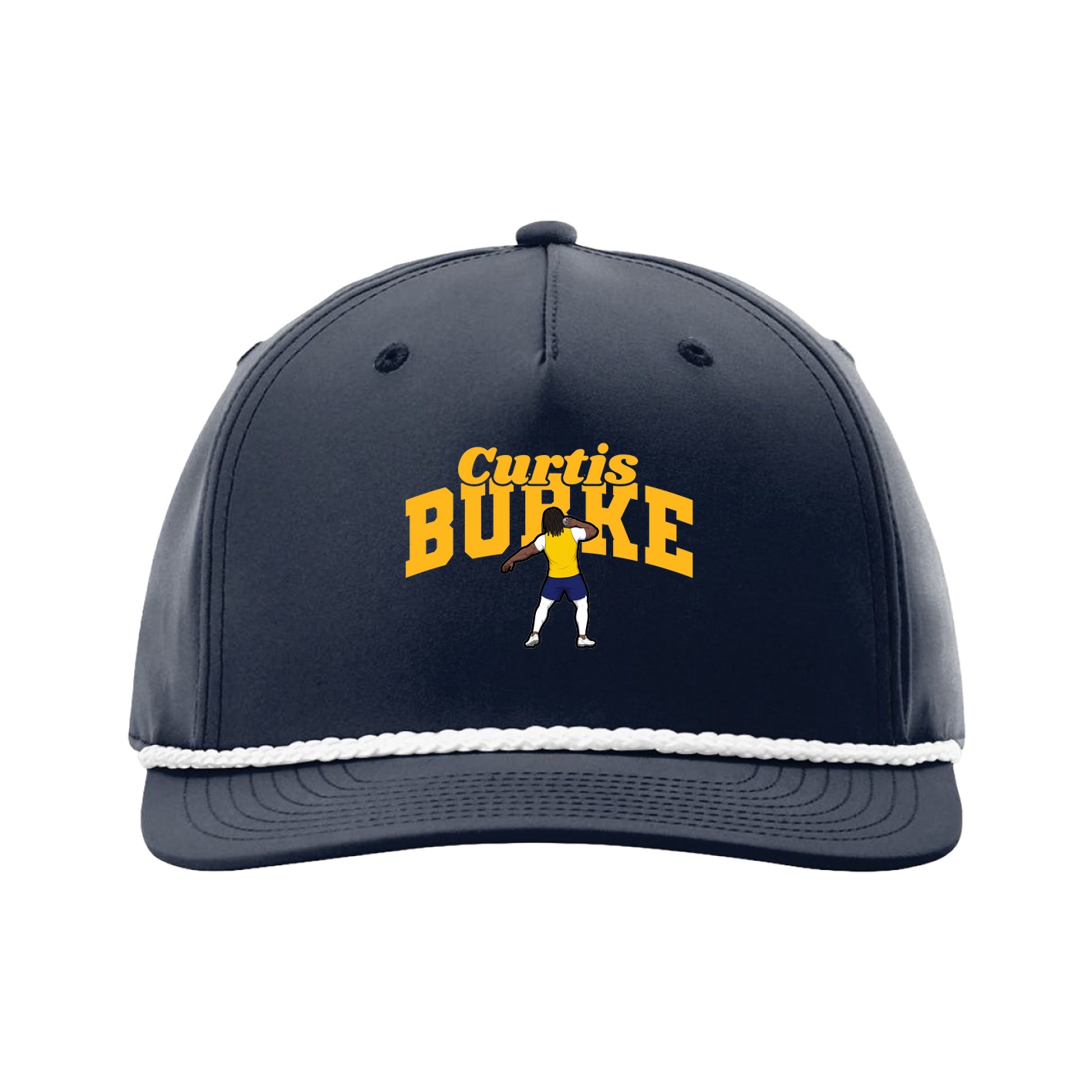 Five-Panel Classic Rope Cap — Signature Arch in Navy