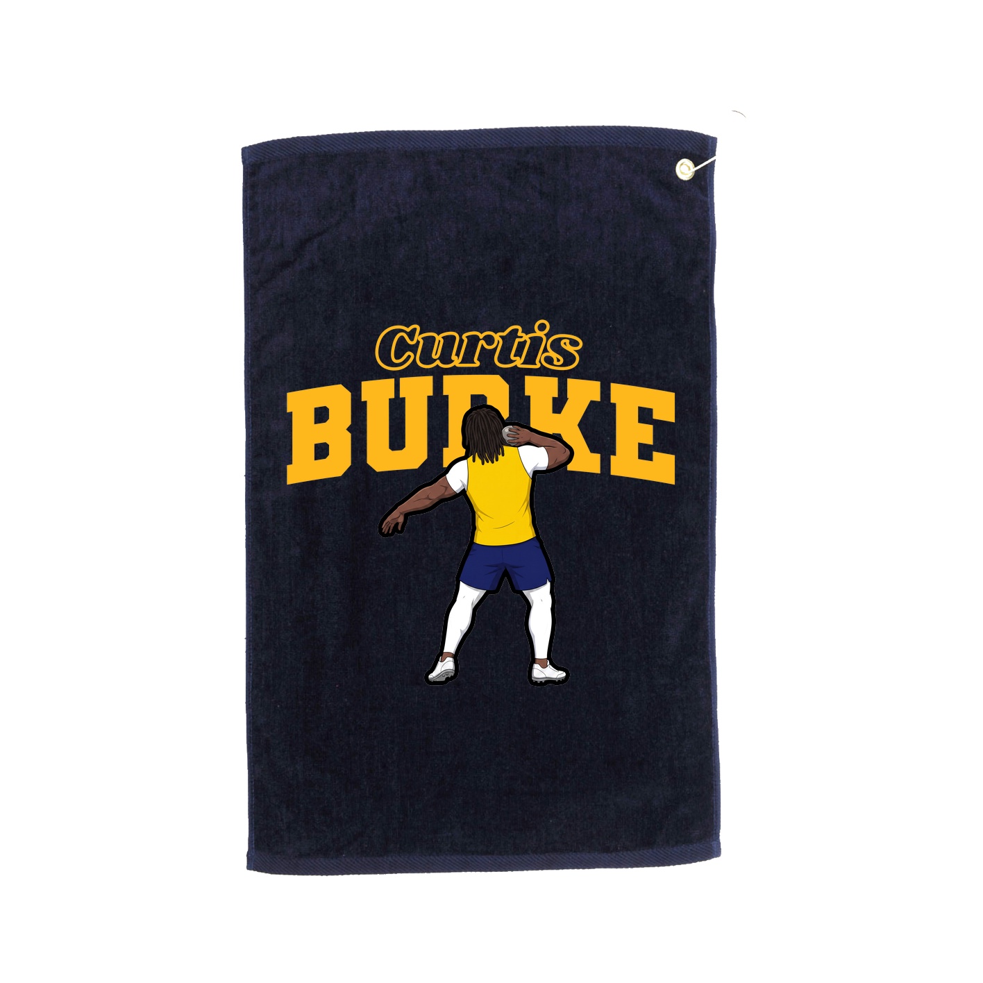 Golf Towel — Name Arch in Navy