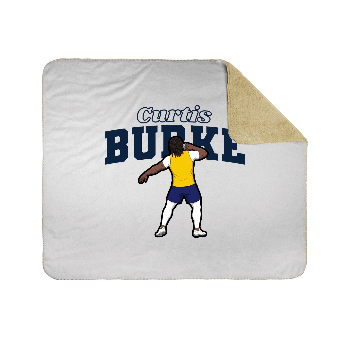 Throw Blanket — Name Arch in White