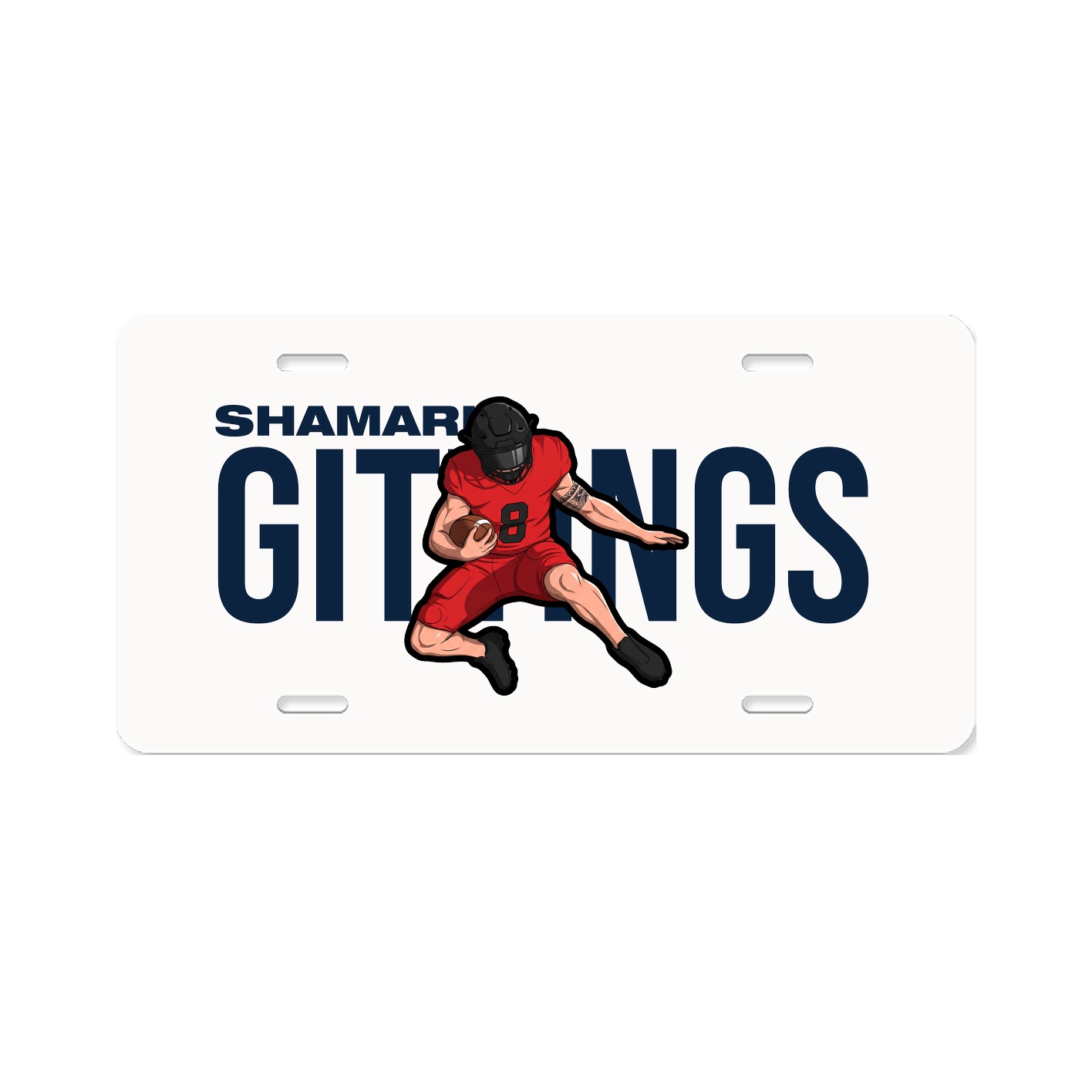 License Plate — Player Name in Classic