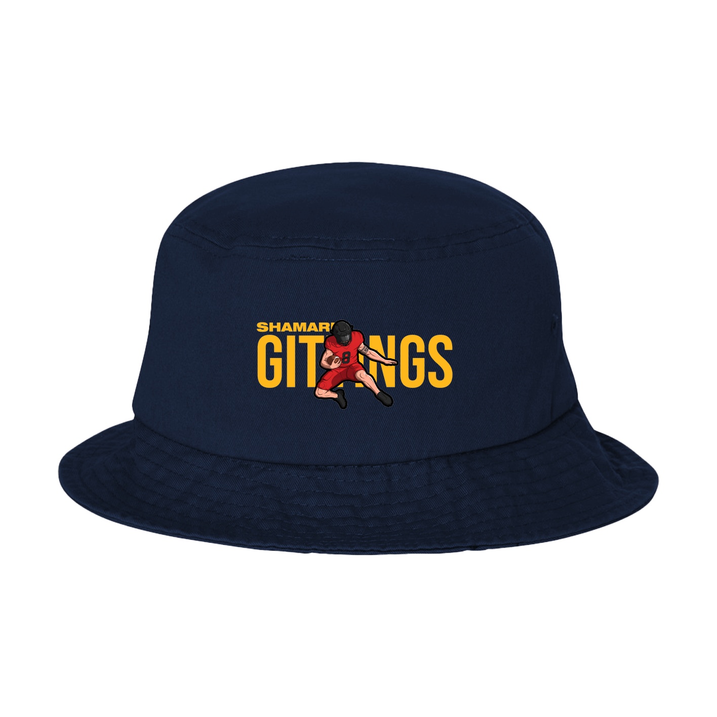 Bucket Cap — Player Name in Navy