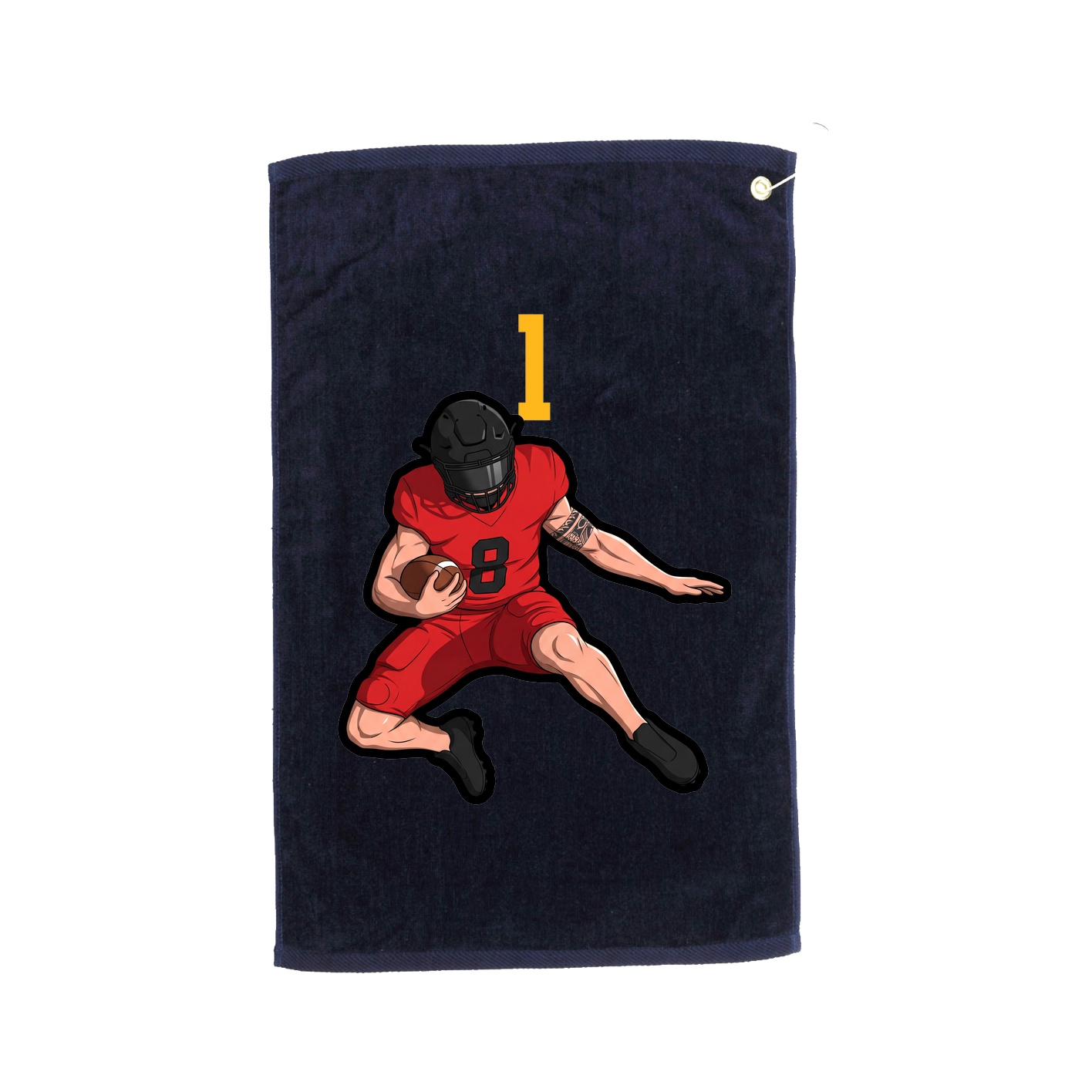 Golf Towel — Number Top in Navy