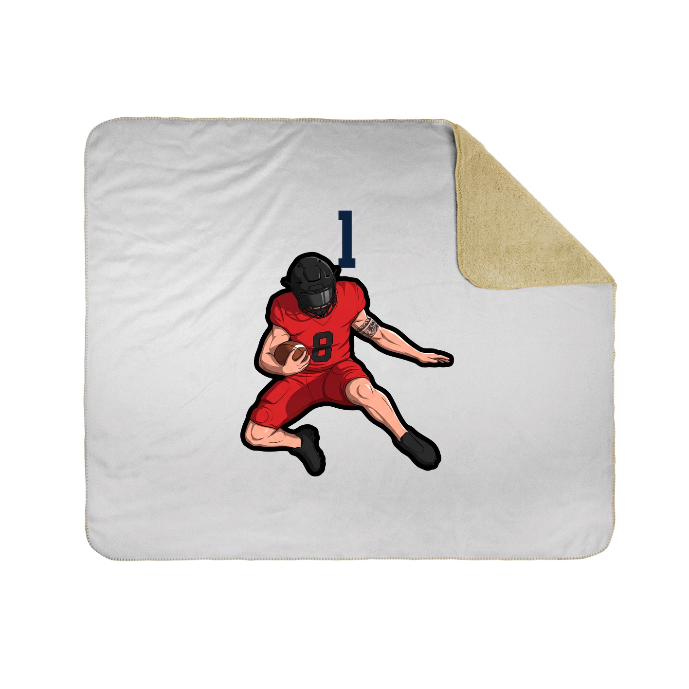 Throw Blanket — Number Top in White
