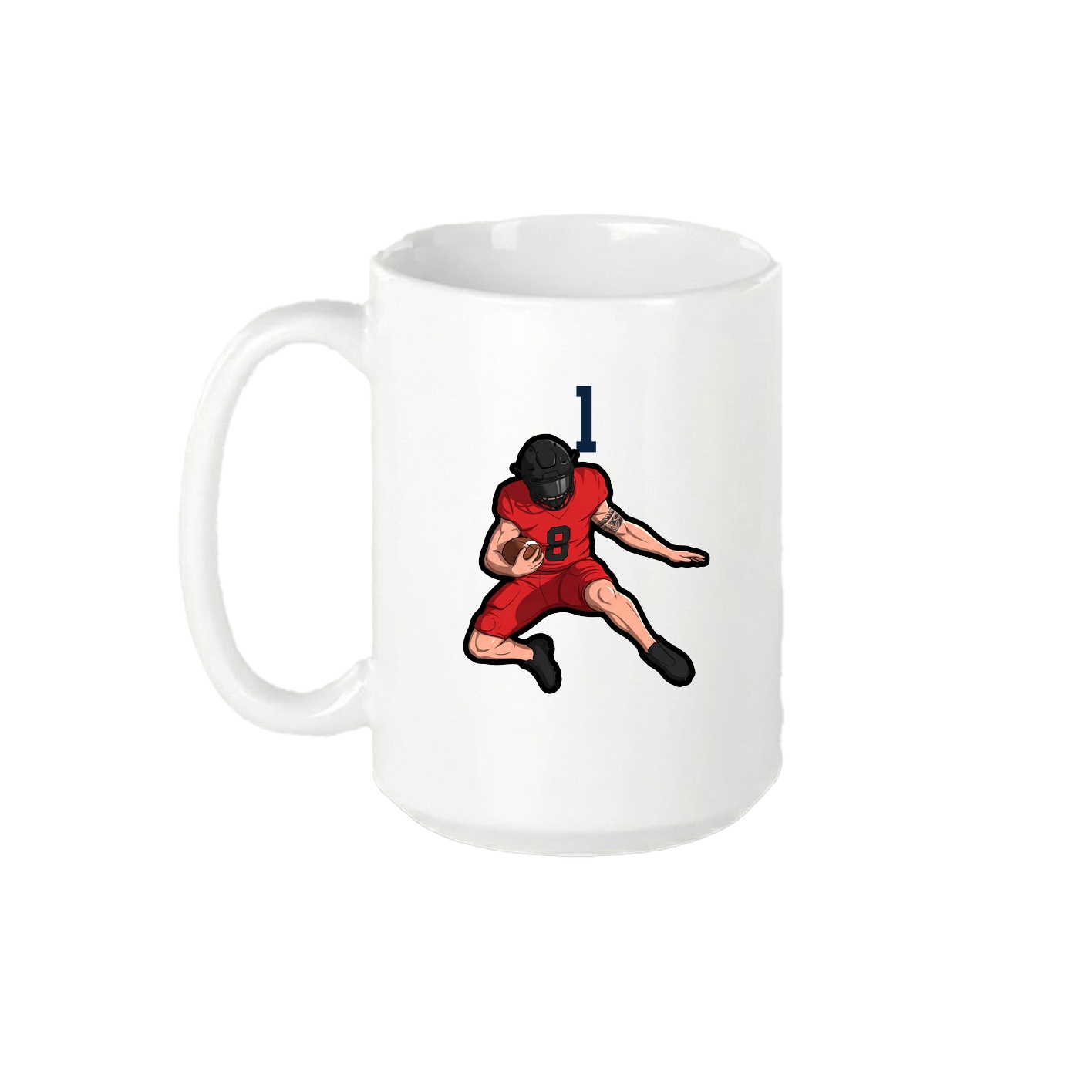15oz Coffee Mug — Number Top in White