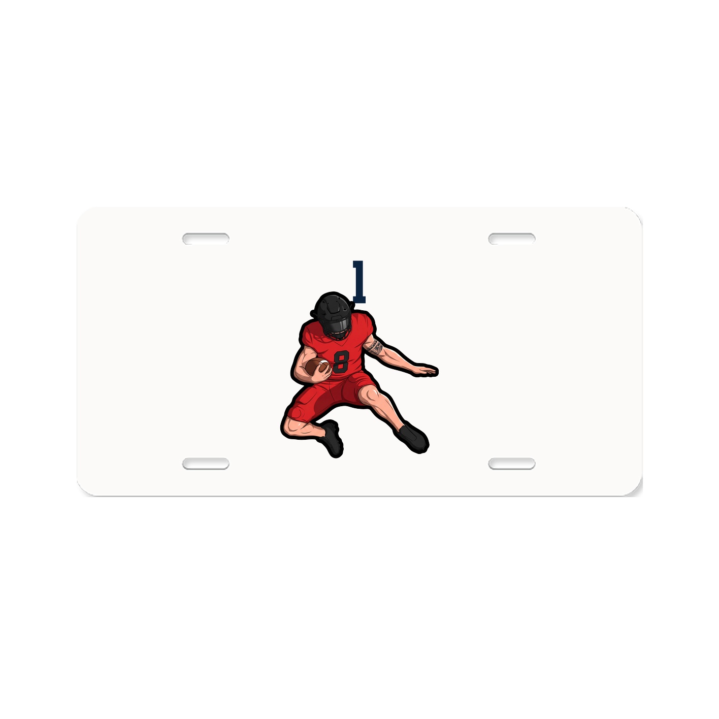 License Plate — Number Top in Classic