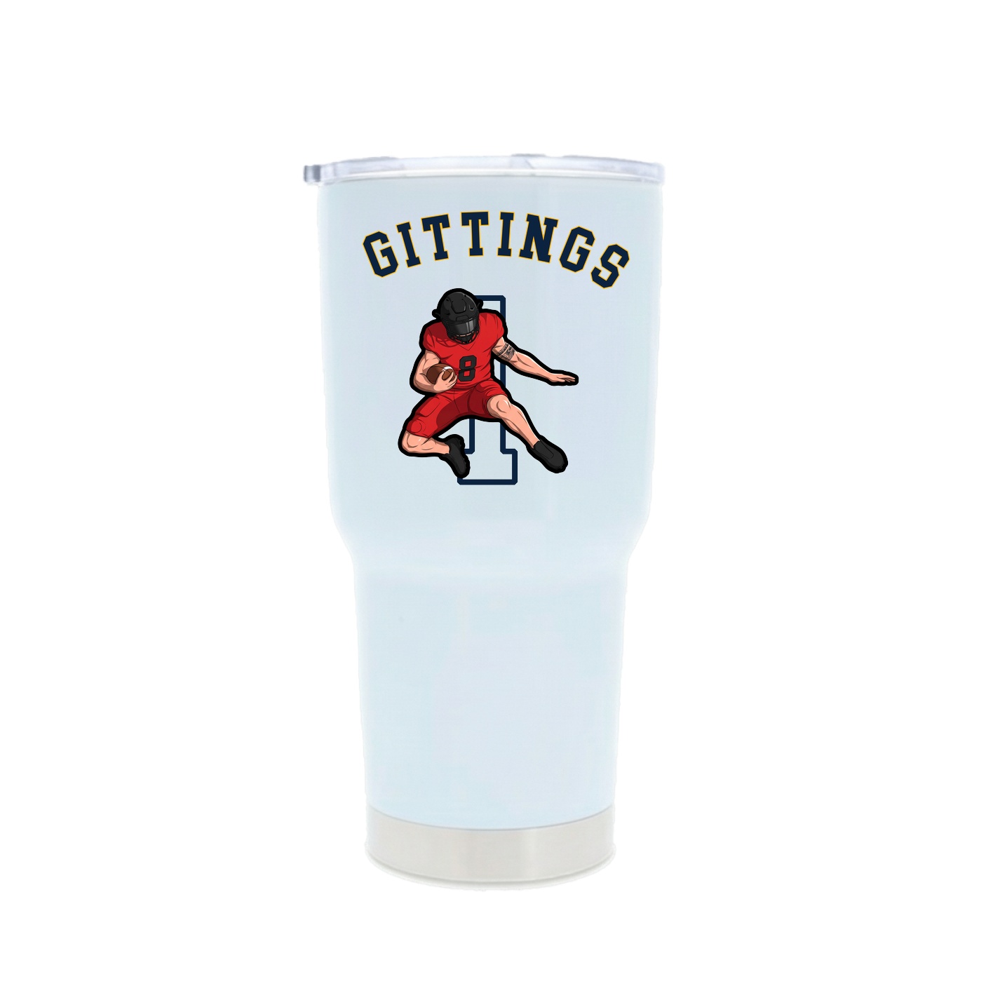 30oz Stainless Steel Tumbler — Shirsey Arch in White