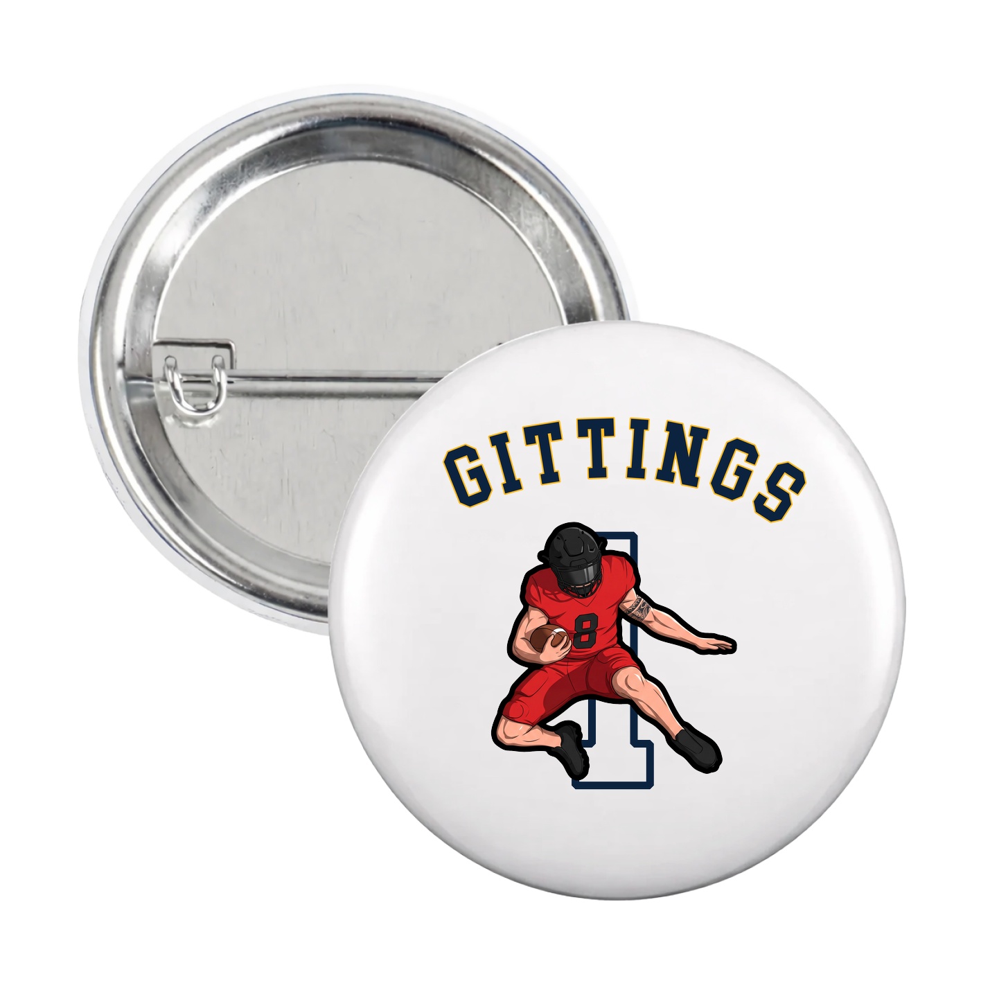 Game Day Button — Shirsey Arch in White