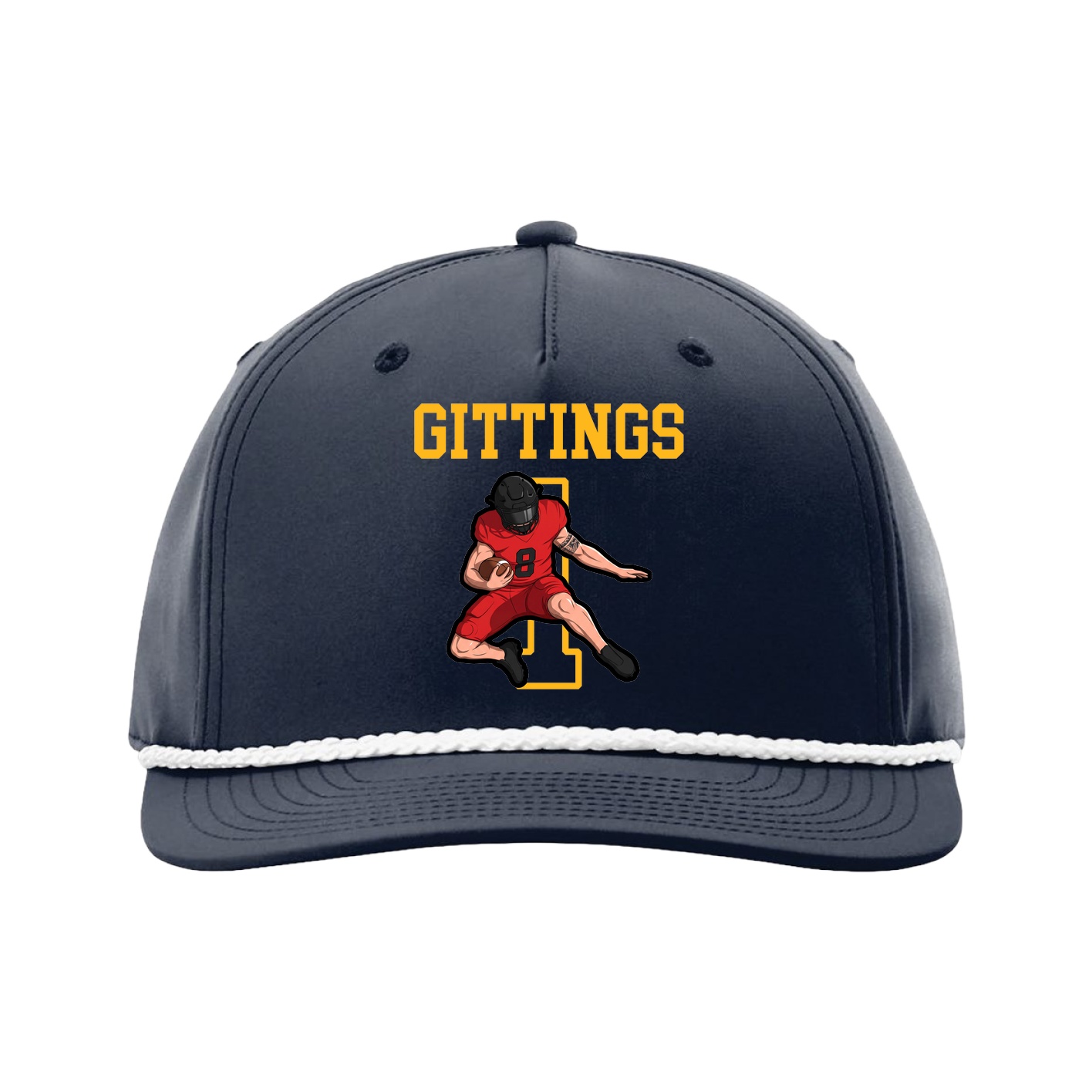 Five-Panel Classic Rope Cap — Shirsey in Navy