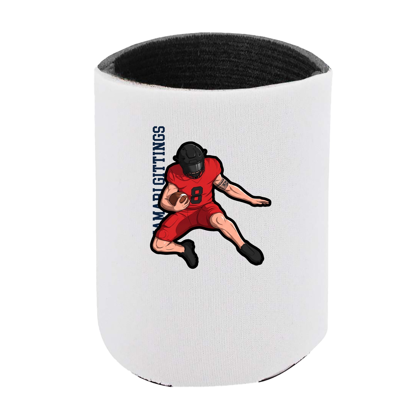 Can Holder — Name Vertical in White