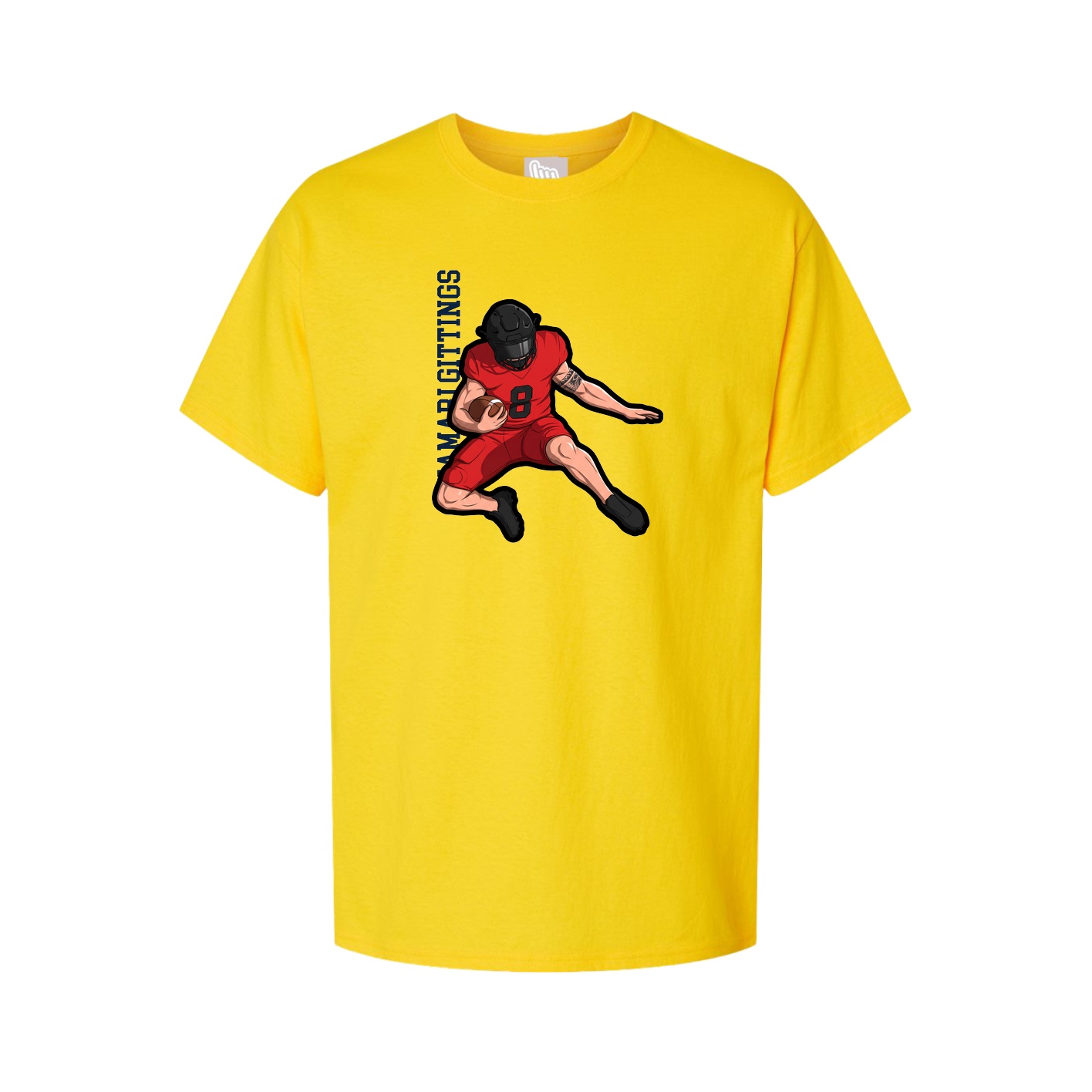 Tee — Name Vertical in Gold