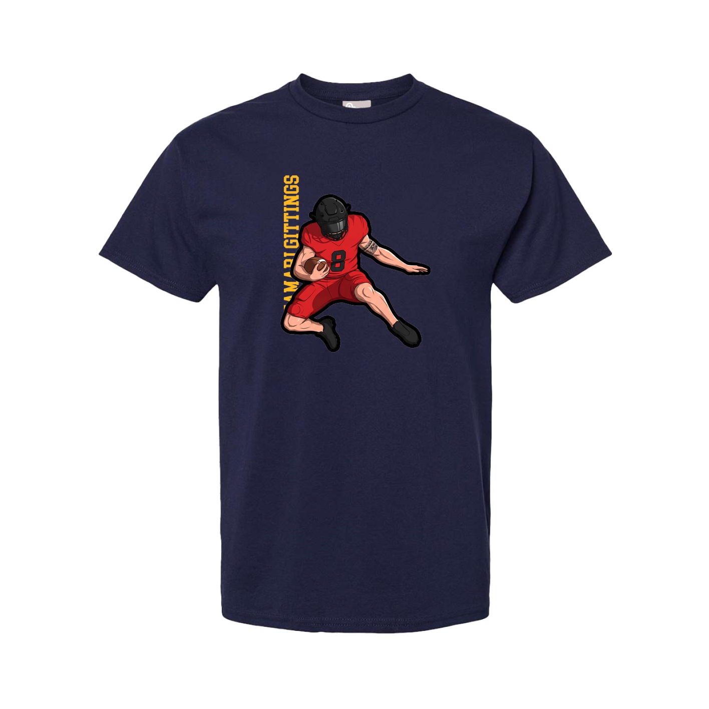 Youth Tee — Name Vertical in Navy