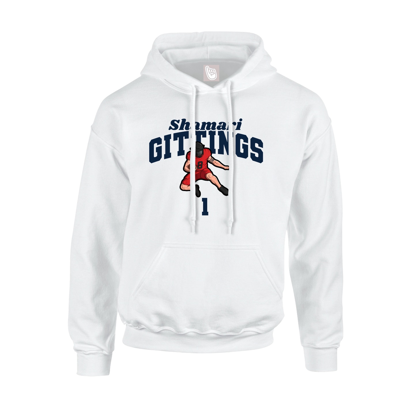 Hoodie — Signature Arch in White