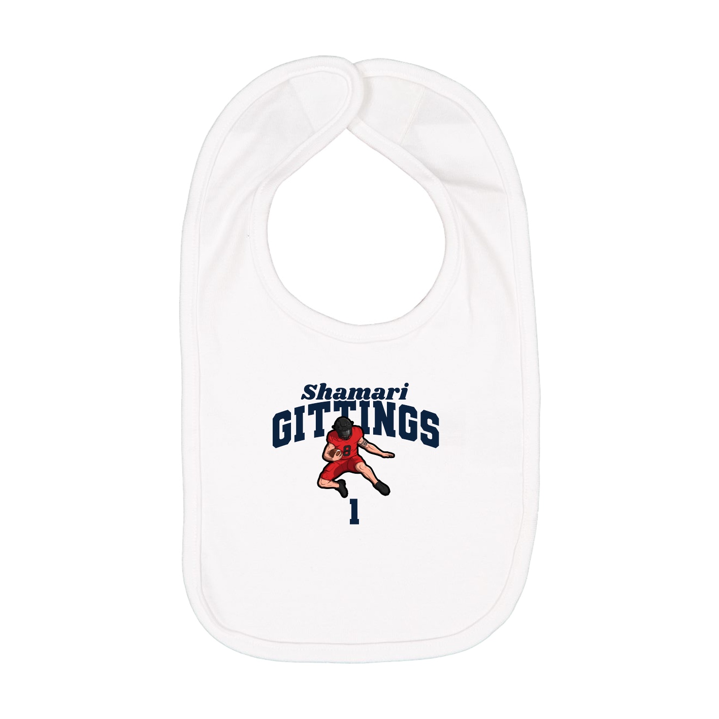 Infant Bib — Signature Arch in White