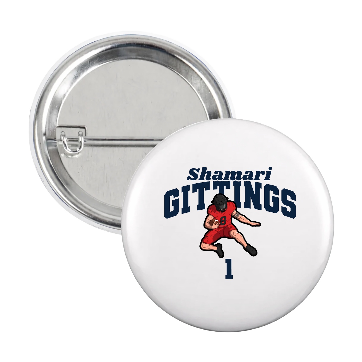 Game Day Button — Signature Arch in White